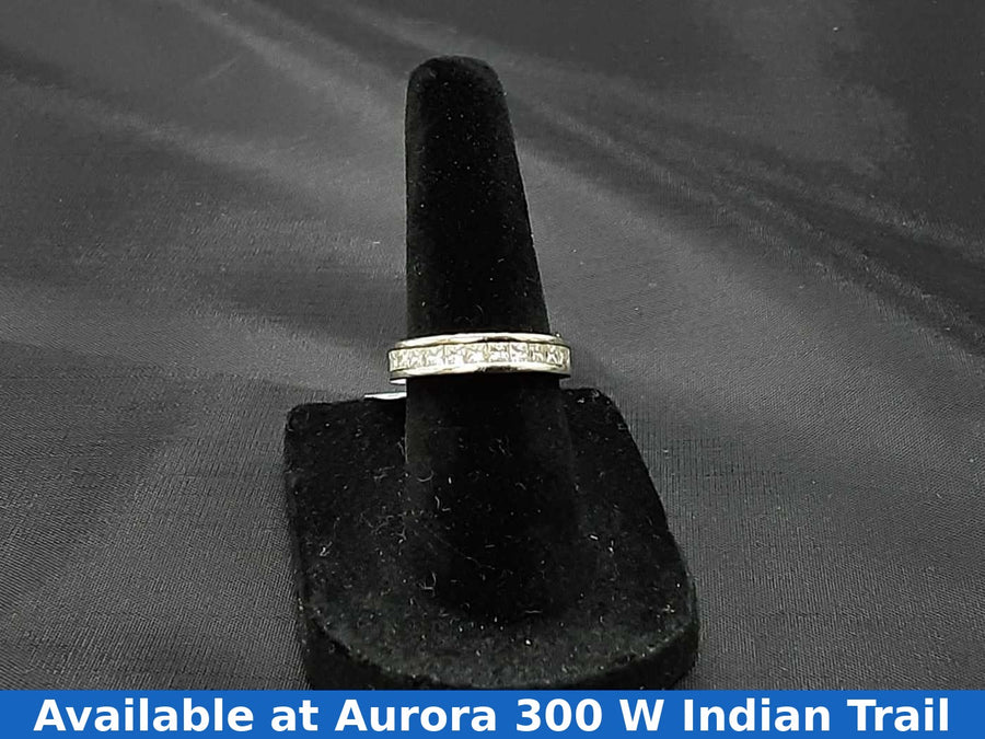 Ring - Wedding Band - White Gold 14k (.585) 4 grams Size 5