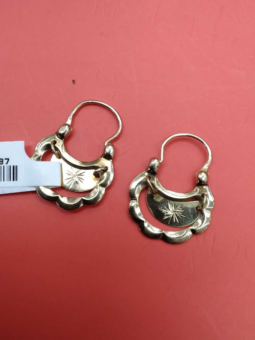 Hoop Earrings - Yellow Gold 14k (.585) 2.6 grams