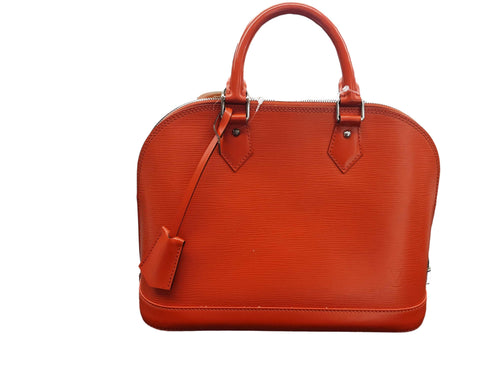 Louis Vuitton Alma Mm Epi Orange Purse / Handbag