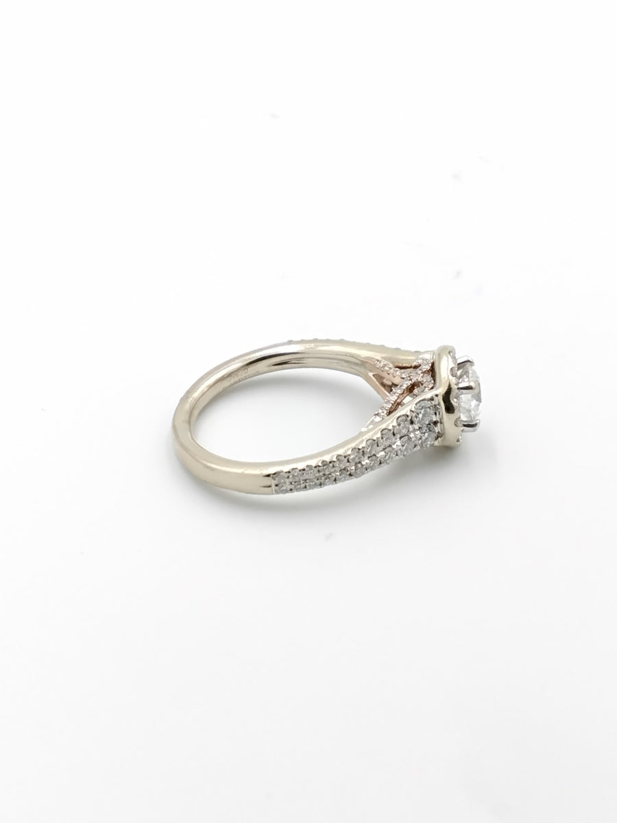 Ring - Wedding Band - White Gold 14k (.585) 4.7 grams Size 6.5