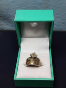 Ring - Engagement Set - Yellow Gold 14k (.585) 6 grams Size 5