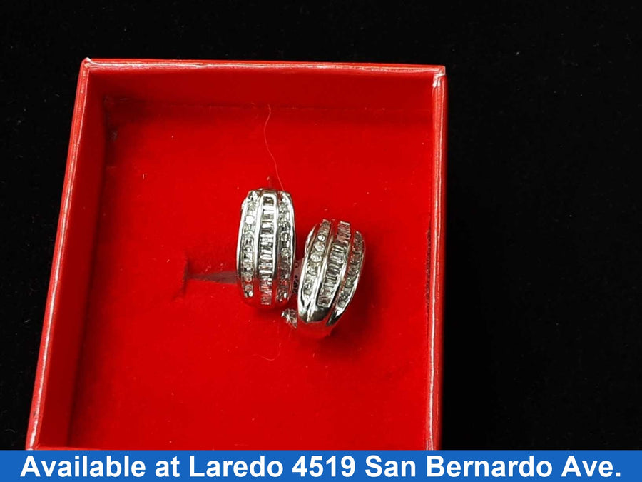 Jacket Earrings - White Gold 10k (.417) 3.6 grams