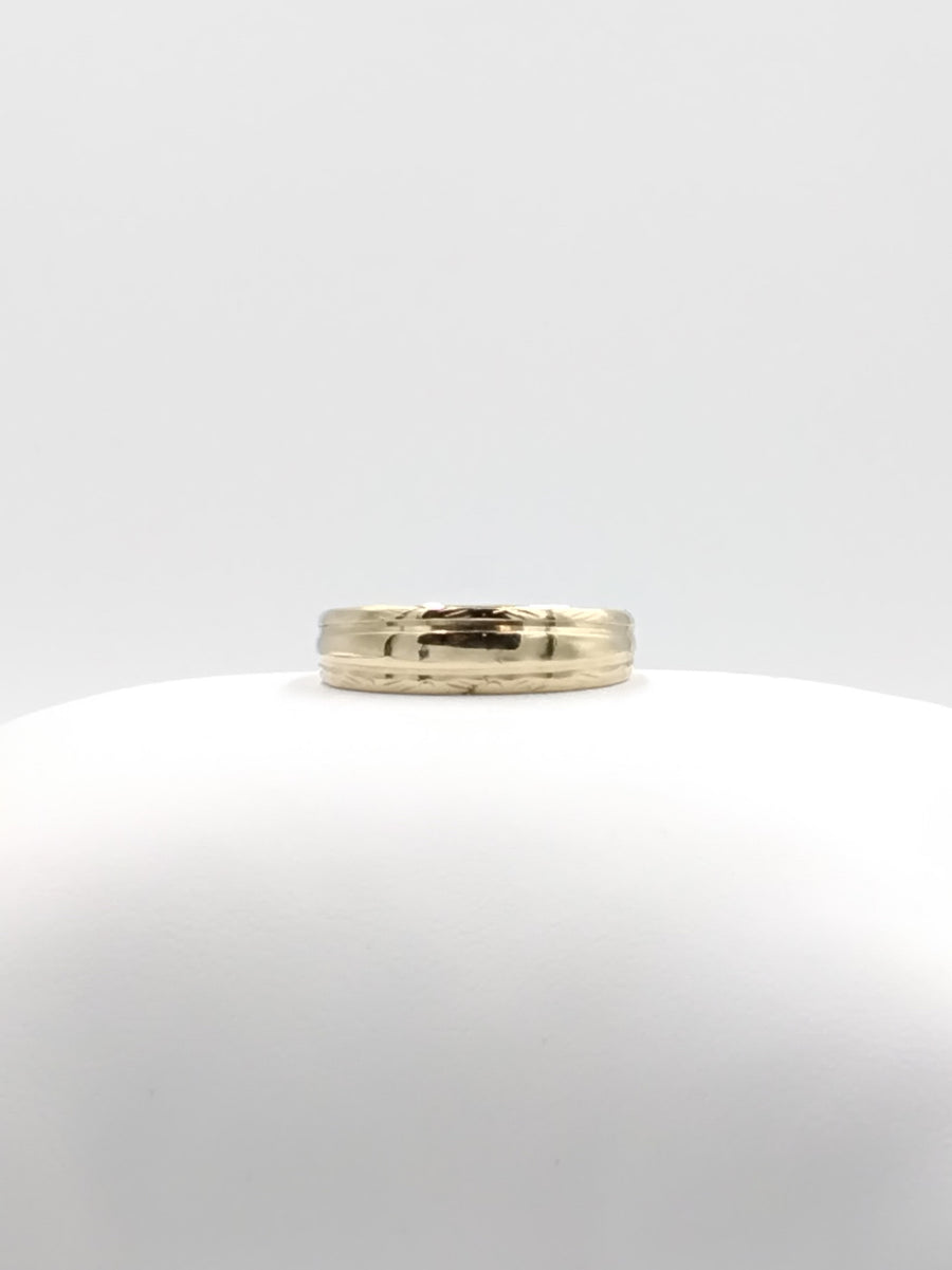 Ring - Wedding Band - Yellow Gold 14k (.585) 4 grams Size 10