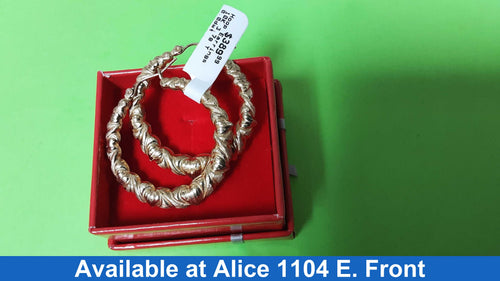 Hoop Earrings - Yellow Gold 10k (.417) 3.7 grams