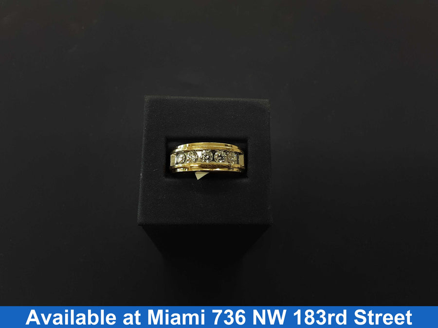 Ring - Wedding Band - Yellow Gold 10k (.417) 9.1 grams Size 10.5