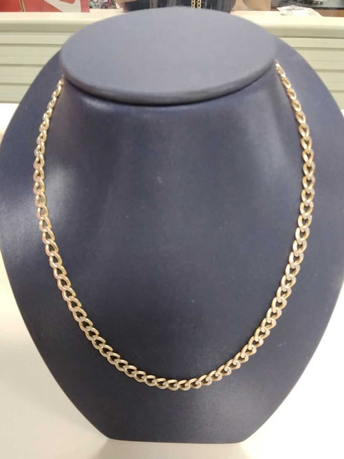 Cuban Link Chain - Yellow Gold 10k (.417) 9.2 grams 22 inch