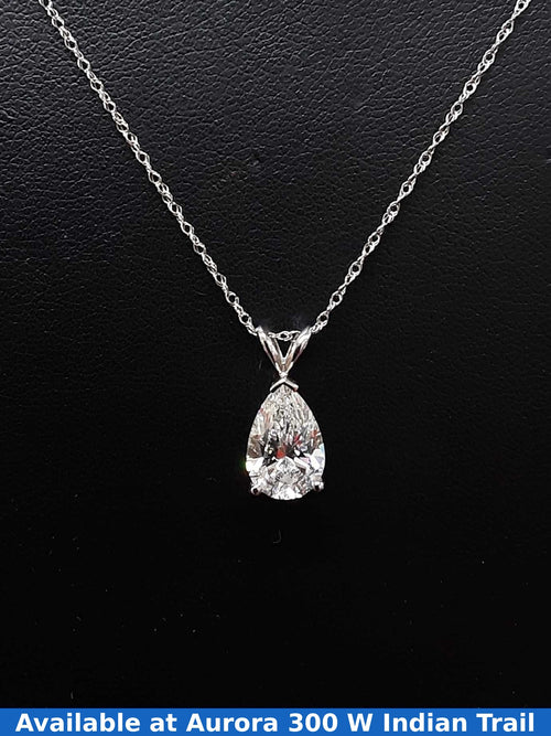Diamond Pendant - White Gold 14k (.585) 1.6 grams