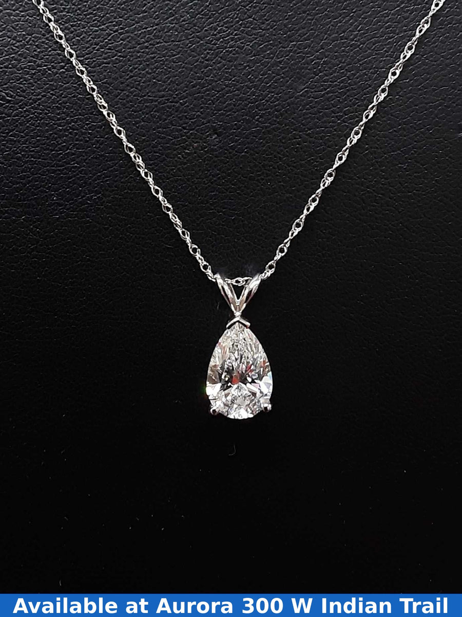 Diamond Pendant - White Gold 14k (.585) 1.6 grams