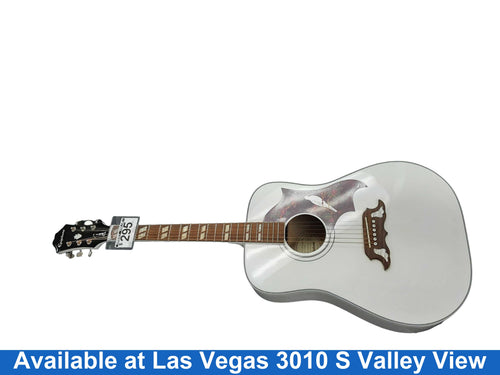 Epiphone Dove Pro White Acoustic Classic Guitar