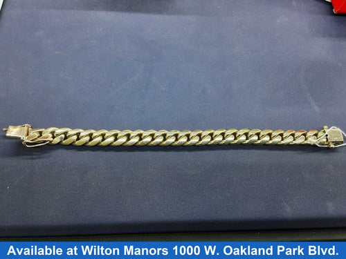 Cuban Link Bracelet - Yellow Gold 10k (.417) 51.8 grams 7 inch
