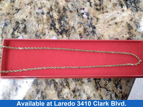 Rope Chain - Yellow Gold 10k (.417) 11.8 grams 22 inch
