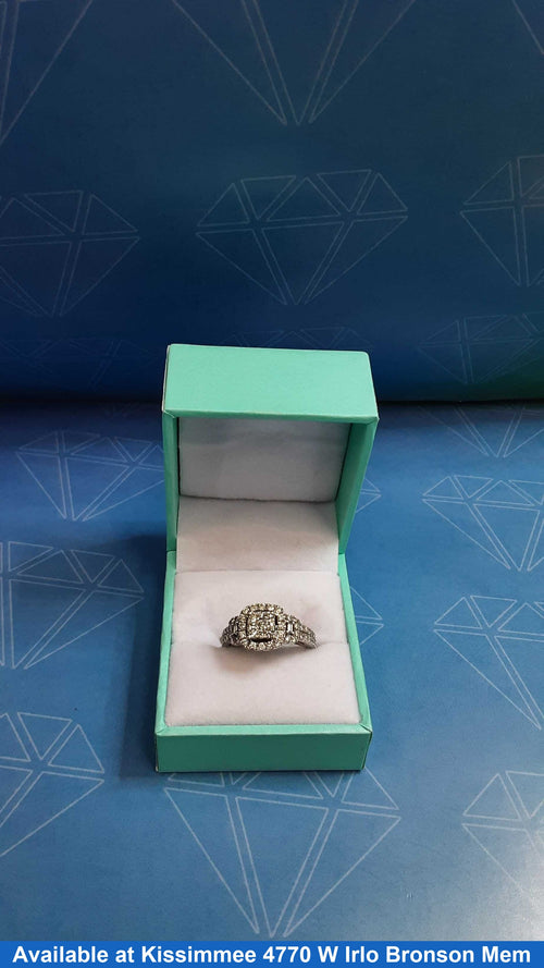 Ring - Engagement Set - White Gold 10k (.417) 6.5 grams Size 7