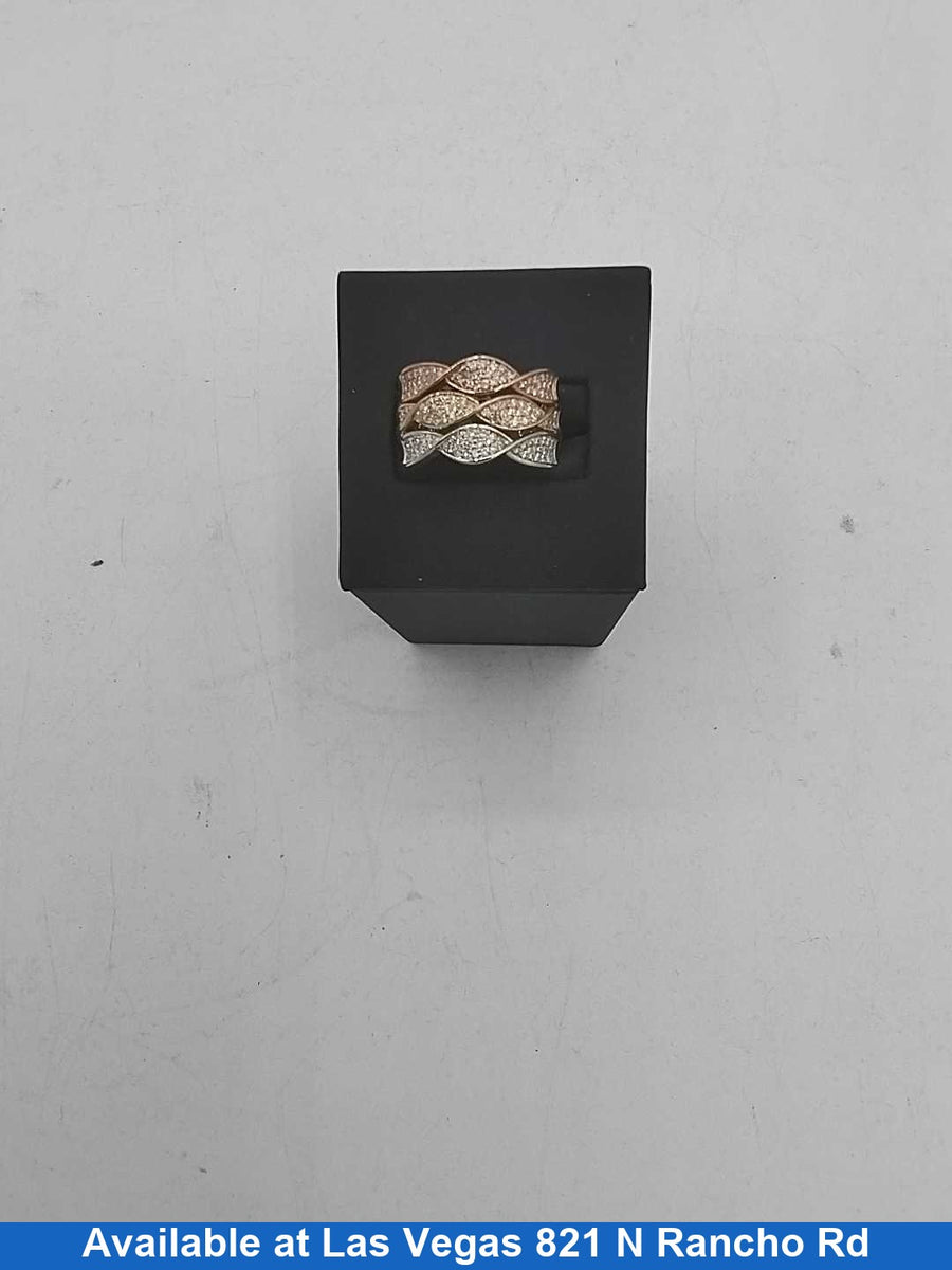 Women's Ring - Tricolor Gold 14k (.585) 6.3 grams Size 20