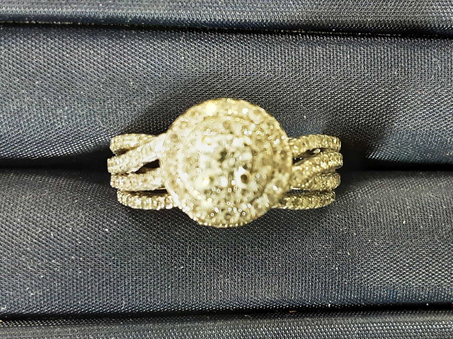 Ring - Engagement Set - White Gold 10k (.417) 6.5 grams Size 7