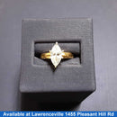 Women's Ring - Solitaire - Yellow Gold 14k (.585) 3.4 grams Size 20
