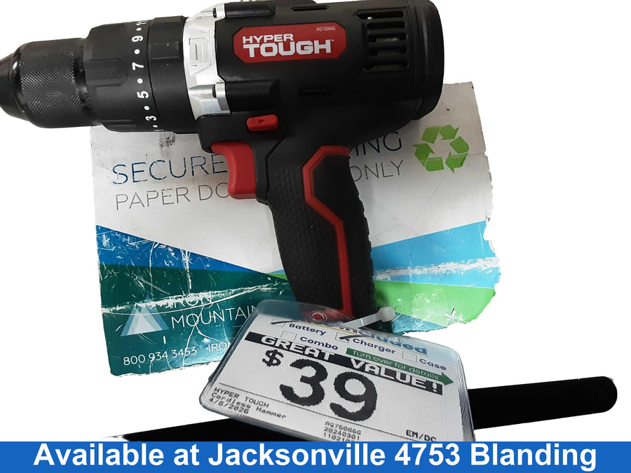 Hyper Tough Aq75066g Black Cordless Hammer Drill