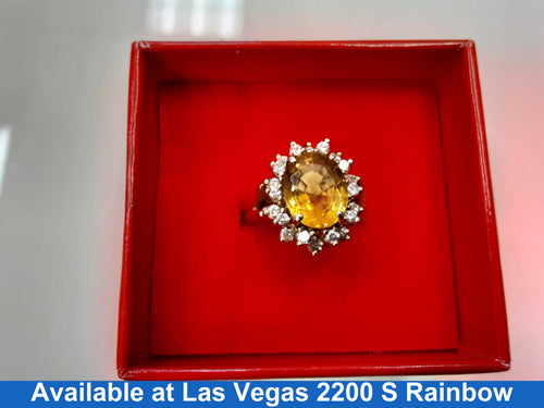 Women's Ring - Yellow Gold 14k (.585) 5.4 grams Size 6.5