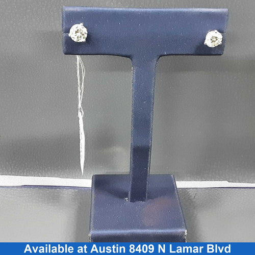 Double Stud Earrings - White Gold 14k (.585) 1.5 grams