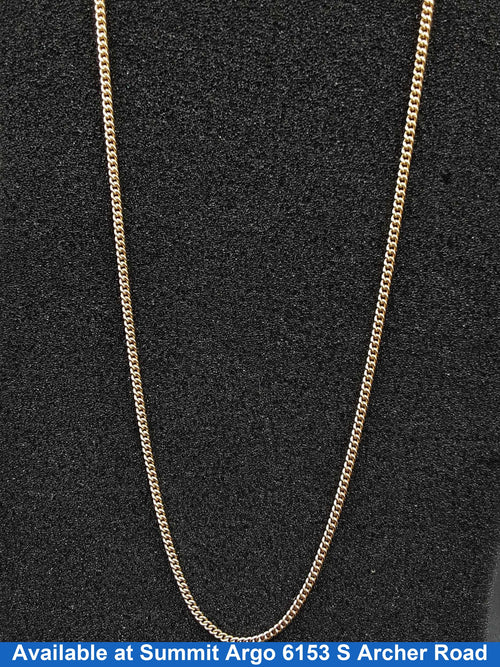 Cuban Link Chain - Yellow Gold 10k (.417) 4.5 grams 18 inch