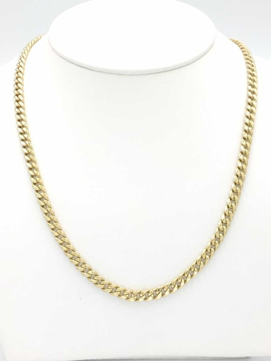 Cuban Link Chain - Yellow Gold 10k (.417) 9.3 grams 18 inch