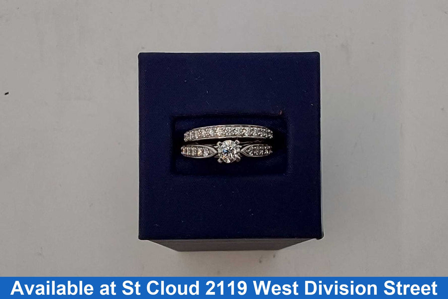 Ring - Engagement Set - White Gold 14k (.585) 4.41 grams Size 8