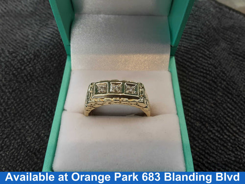 Men's Ring - Yellow Gold 14k (.585) 5.5 grams Size 10.5