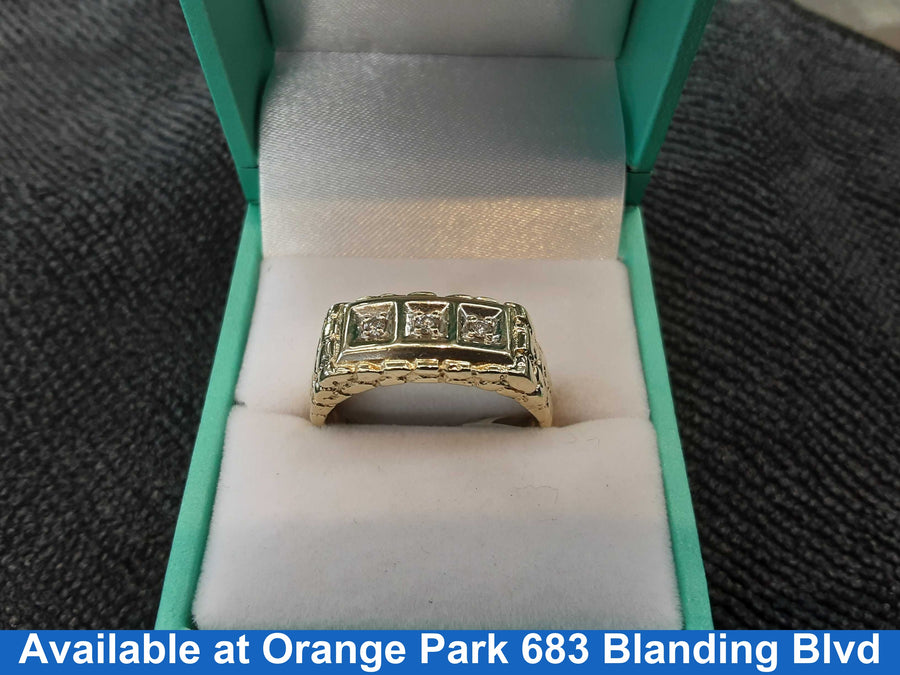 Men's Ring - Yellow Gold 14k (.585) 5.5 grams Size 10.5