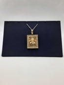 14kt Jesus Malverde Pendant