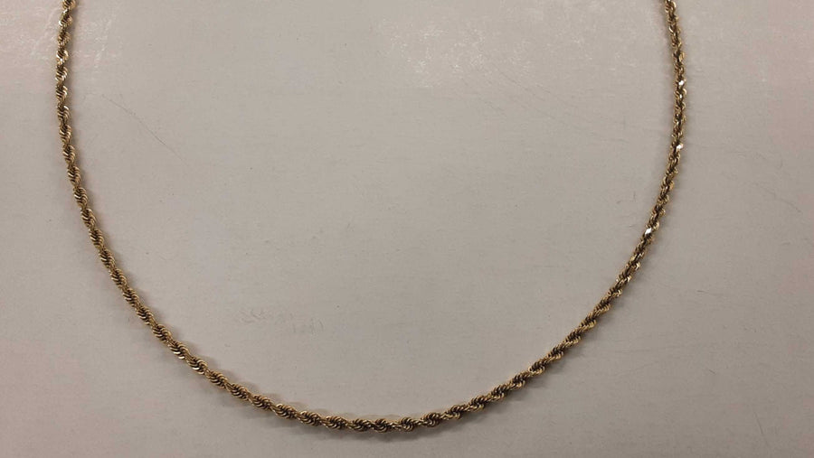 Rope Chain - Yellow Gold 14k (.585) 9 grams 18 inch