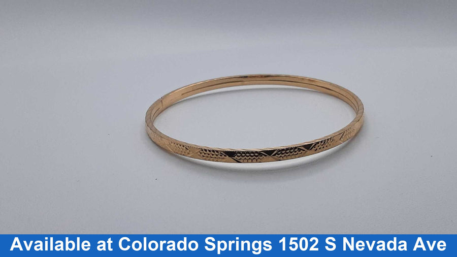Bangle Bracelet - Yellow Gold 14k (.585) 2.6 grams 8 inch