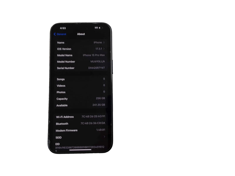 Apple A3105__iphone 15 Pro Max 256 Gb Blue Smart Phone