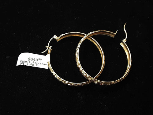 Bangle Earrings - Yellow Gold 10k (.417) 5.6 grams