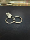 Bangle Earring White Gold 10k (.417) 3.1 grams