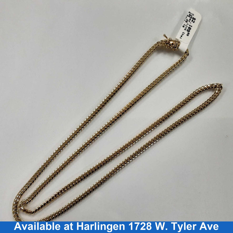 Cuban Link Chain - Yellow Gold 10k (.417) 20.1 grams 24 inch