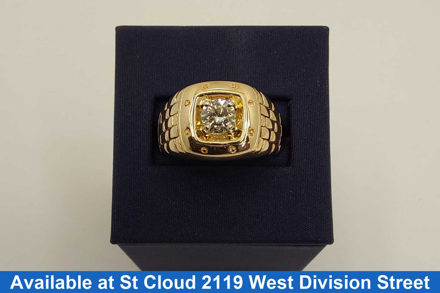 Men's Ring - Yellow Gold 14k (.585) 11.2 grams Size 10.5