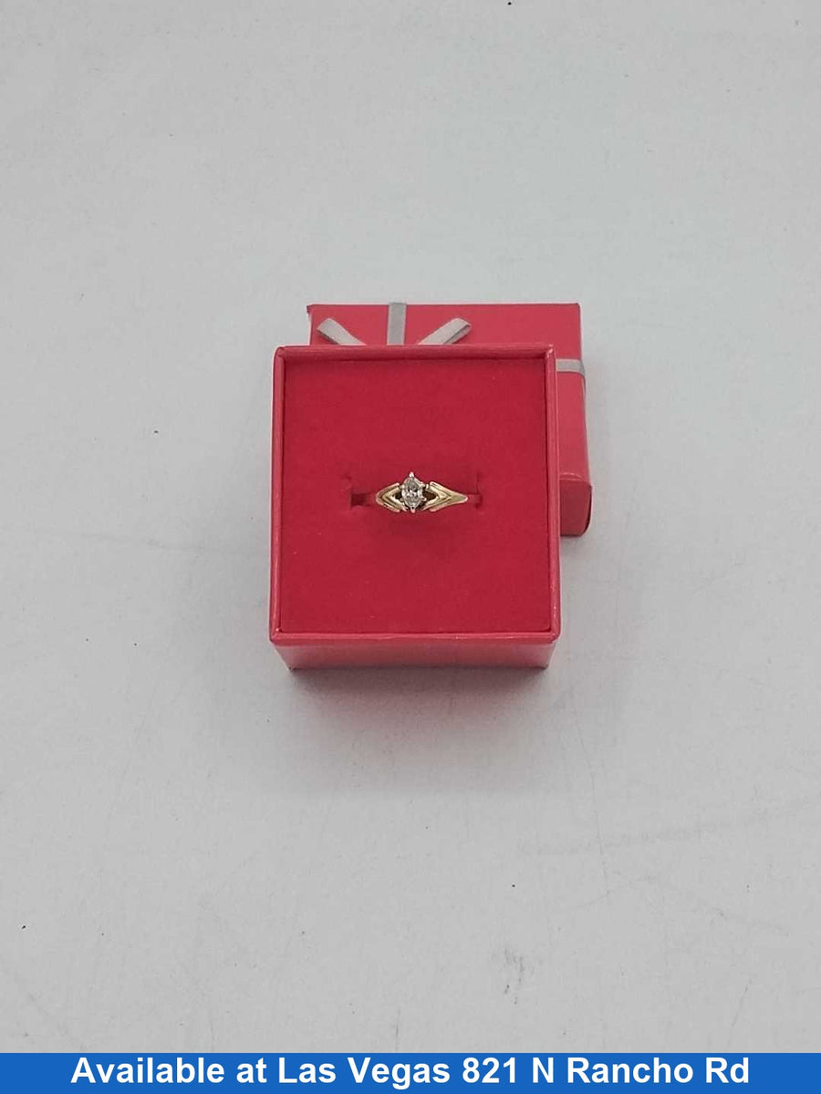 Women's Ring - Solitaire - Yellow Gold 10k (.417) 2.4 grams Size 7