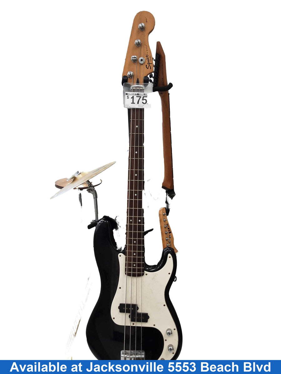Fender Squier P-bass Black Electric Bass Guitar