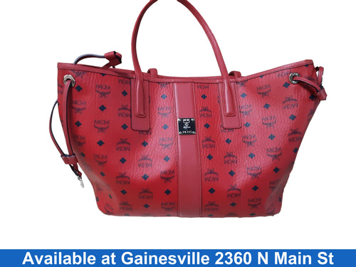 Mcm Liz Vi Shopper Red Purse / Handbag