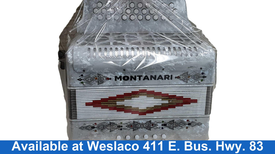 Montanari White Button Accordion