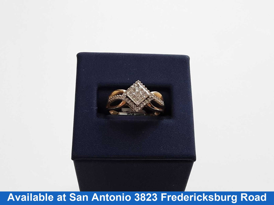 Women's Diamond Ring Yellow Gold 14k Size 7