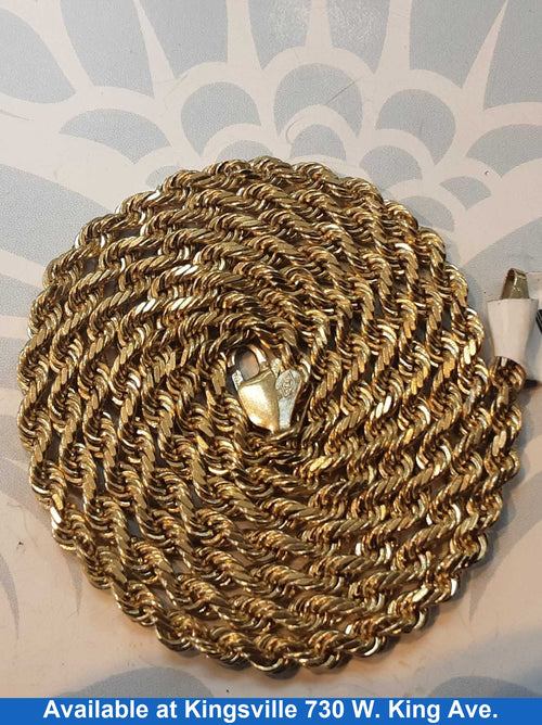 Rope Chain - Yellow Gold 10k (.417) 17 grams 20 inch