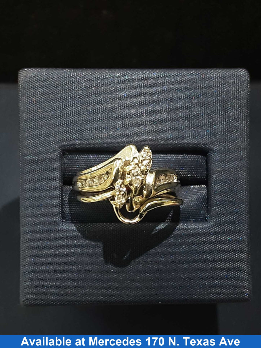 Ring - Engagement Set - White Gold 10k (.417) 4.5 grams Size 6.5