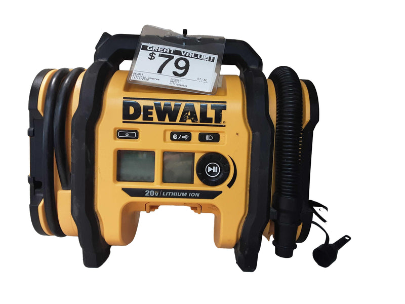 Dewalt Dcc020i Yellow Electric Compressor