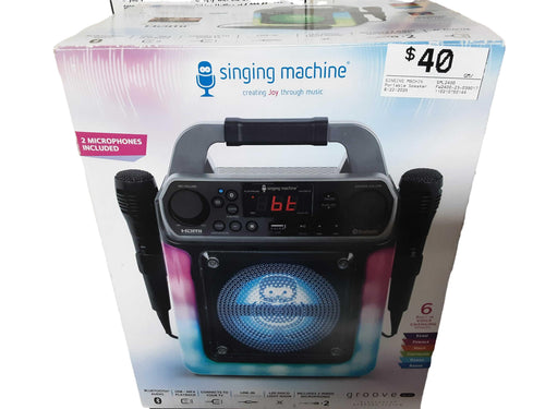 Singing Machine Sml2400 Black Portable Speaker