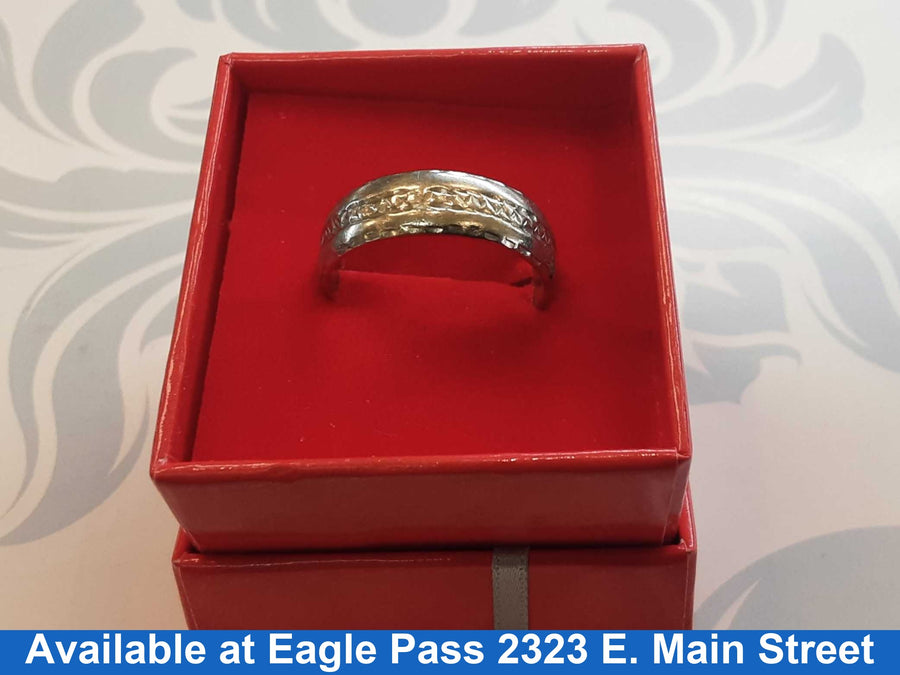 Ring - Wedding Band - White Gold 10k (.417) 6.2 grams Size 7.5