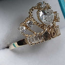 Women's Ring - Yellow Gold 14k (.585) 4.3 grams Size 10