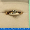 Women's Ring - Solitaire - Yellow Gold 14k (.585) 2.6 grams Size 9.5