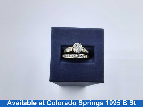 Ring - Engagement Set - Yellow Gold 10k (.417) 6.6 grams Size 8