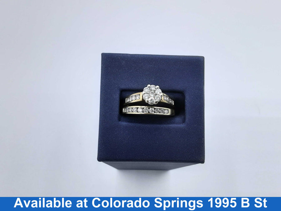 Ring - Engagement Set - Yellow Gold 10k (.417) 6.6 grams Size 8