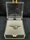 White Gold Swirl Design Ring